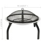 2in1 Feuerschale und Grill mit Schürhaken 56x56x49 cm Edelstahl 2in1 Feuerschale und Grill mit Schürhaken 56x56x49 cm Edelstahl