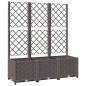 Pflanzkübel mit Rankgitter Braun 120x40x136 cm PP Pflanzkübel mit Rankgitter Braun 120x40x136 cm PP