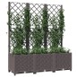 Pflanzkübel mit Rankgitter Braun 120x40x136 cm PP Pflanzkübel mit Rankgitter Braun 120x40x136 cm PP
