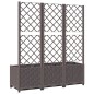 Pflanzkübel mit Rankgitter Braun 120x40x136 cm PP Pflanzkübel mit Rankgitter Braun 120x40x136 cm PP