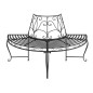 Baumbank Halbrund Ø160 cm Schwarz Stahl Baumbank Halbrund Ø160 cm Schwarz Stahl