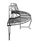Baumbank Halbrund Ø160 cm Schwarz Stahl Baumbank Halbrund Ø160 cm Schwarz Stahl