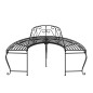 Baumbank Halbrund Ø160 cm Schwarz Stahl Baumbank Halbrund Ø160 cm Schwarz Stahl