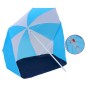Strandschirm-Windschutz Blau und Weiß 180 cm Stoff Strandschirm-Windschutz Blau und Weiß 180 cm Stoff