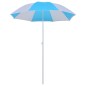 Strandschirm-Windschutz Blau und Weiß 180 cm Stoff Strandschirm-Windschutz Blau und Weiß 180 cm Stoff