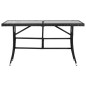 vidaXL Gartentisch Schwarz 140x80x74 cm Poly Rattan vidaXL Gartentisch Schwarz 140x80x74 cm Poly Rattan