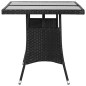 vidaXL Gartentisch Schwarz 140x80x74 cm Poly Rattan vidaXL Gartentisch Schwarz 140x80x74 cm Poly Rattan
