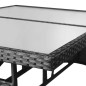 vidaXL Gartentisch Schwarz 140x80x74 cm Poly Rattan vidaXL Gartentisch Schwarz 140x80x74 cm Poly Rattan
