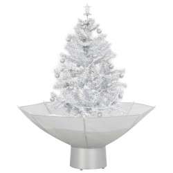 Schneiender Weihnachtsbaum mit Schirmfuß Weiß 75 cm