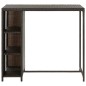 Bartisch mit Regal Braun 120x60x110 cm Poly Rattan Bartisch mit Regal Braun 120x60x110 cm Poly Rattan
