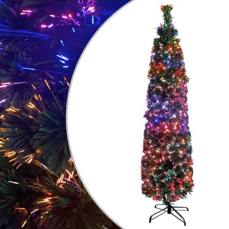 Künstlicher Weihnachtsbaum Schlank mit Ständer 150 cm Glasfaser