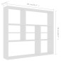 Wandregal Weiß 90x16x78 cm Holzwerkstoff Wandregal Weiß 90x16x78 cm Holzwerkstoff