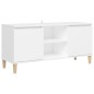 vidaXL TV-Schrank mit Massivholz-Beinen Weiß 103,5x30x50 cm vidaXL TV-Schrank mit Massivholz-Beinen Weiß 103,5x30x50 cm