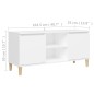vidaXL TV-Schrank mit Massivholz-Beinen Weiß 103,5x30x50 cm vidaXL TV-Schrank mit Massivholz-Beinen Weiß 103,5x30x50 cm