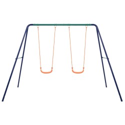 vidaXL Schaukelset mit 2 Sitzen Stahl