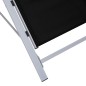 vidaXL Sonnenliegen 2 Stk. mit Tisch Aluminium Schwarz vidaXL Sonnenliegen 2 Stk. mit Tisch Aluminium Schwarz