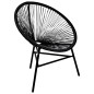 Garten-Mond-Stuhl Poly Rattan Schwarz Garten-Mond-Stuhl Poly Rattan Schwarz