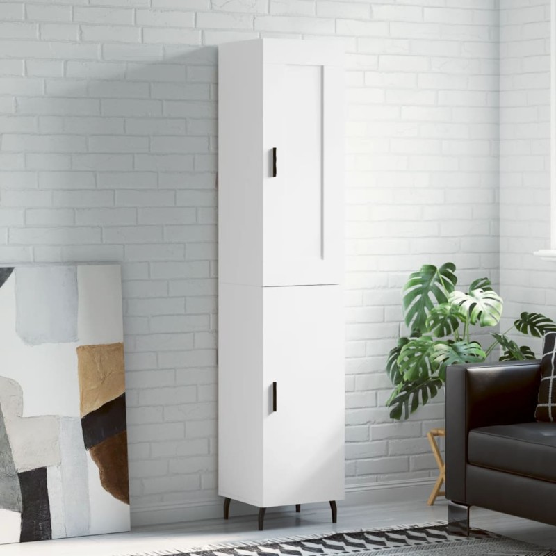 Highboard Weiß 34,5x34x180 cm Holzwerkstoff Highboard Weiß 34,5x34x180 cm Holzwerkstoff