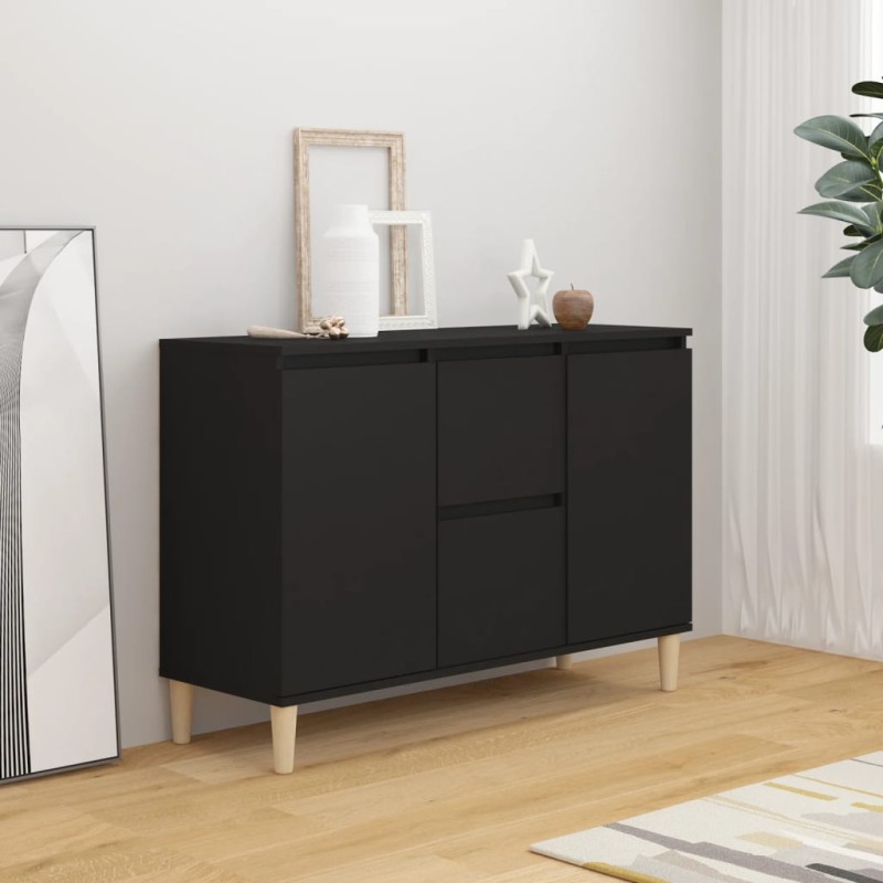 vidaXL Sideboard Schwarz 103,5x35x70 cm Holzwerkstoff vidaXL Sideboard Schwarz 103,5x35x70 cm Holzwerkstoff