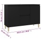 vidaXL Sideboard Schwarz 103,5x35x70 cm Holzwerkstoff vidaXL Sideboard Schwarz 103,5x35x70 cm Holzwerkstoff