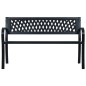 vidaXL Gartenbank 125 cm Schwarz Stahl vidaXL Gartenbank 125 cm Schwarz Stahl