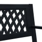 vidaXL Gartenbank 125 cm Schwarz Stahl vidaXL Gartenbank 125 cm Schwarz Stahl