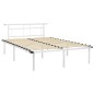 Bettgestell Weiß Metall 140x200 cm Bettgestell Weiß Metall 140x200 cm