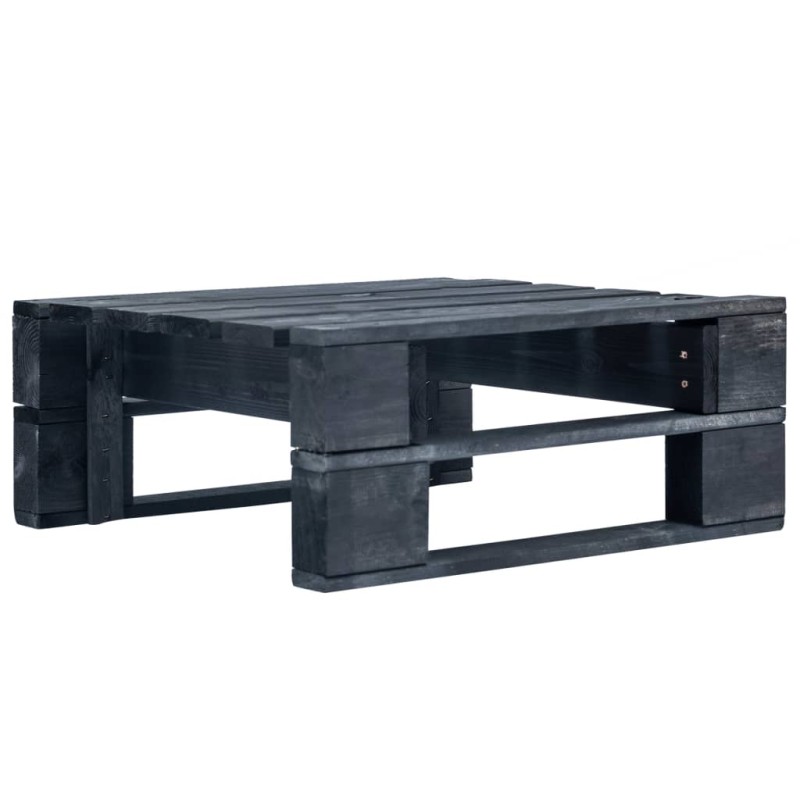 Outdoor-Ottomane Paletten Holz Schwarz Outdoor-Ottomane Paletten Holz Schwarz