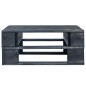 Outdoor-Ottomane Paletten Holz Schwarz Outdoor-Ottomane Paletten Holz Schwarz
