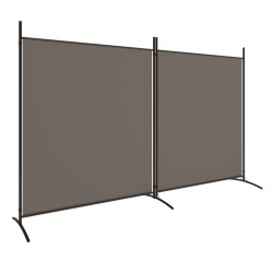 vidaXL 2-tlg. Paravent Anthrazit 348x180 cm Stoff