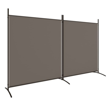 vidaXL 2-tlg. Paravent Anthrazit 348x180 cm Stoff