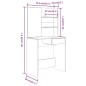Schminktisch mit Spiegel Schwarz 74,5x40x141 cm Schminktisch mit Spiegel Schwarz 74,5x40x141 cm