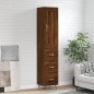 Highboard Braun Eichen-Optik 34,5x34x180 cm Holzwerkstoff Highboard Braun Eichen-Optik 34,5x34x180 cm Holzwerkstoff