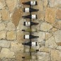 vidaXL Wand-Weinregal für 9 Flaschen Schwarz Eisen vidaXL Wand-Weinregal für 9 Flaschen Schwarz Eisen