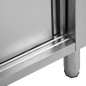 Arbeitsschrank mit Schiebetüren 120x50x(95-97) cm Edelstahl Arbeitsschrank mit Schiebetüren 120x50x(95-97) cm Edelstahl