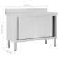Arbeitsschrank mit Schiebetüren 120x50x(95-97) cm Edelstahl Arbeitsschrank mit Schiebetüren 120x50x(95-97) cm Edelstahl