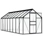 Gewächshaus mit Fundament Anthrazit Aluminium 9,31 m² Gewächshaus mit Fundament Anthrazit Aluminium 9,31 m²