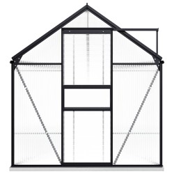 Gewächshaus mit Fundament Anthrazit Aluminium 9,31 m²
