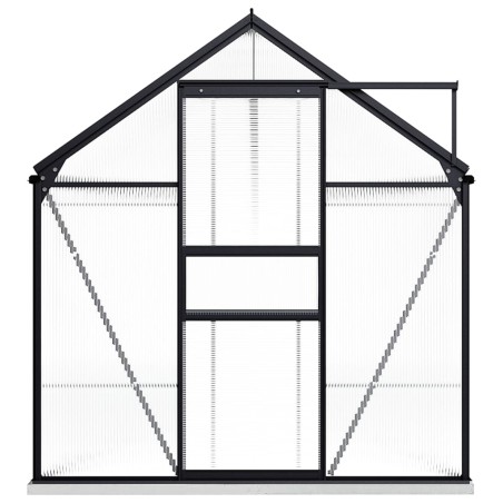 Gewächshaus mit Fundament Anthrazit Aluminium 9,31 m²