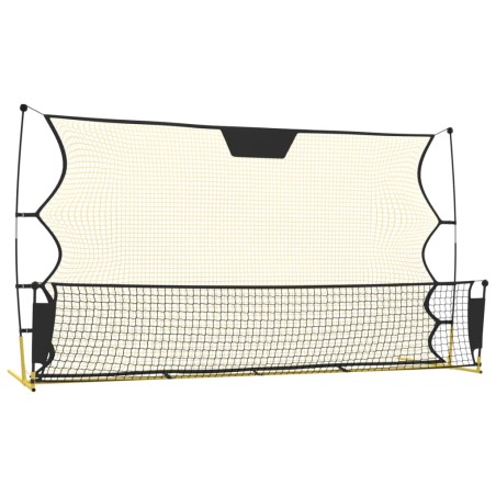 vidaXL Fußball-Rebounder Schwarz und Gelb 183x85x120 cm Polyester