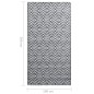 vidaXL Outdoor-Teppich Weiß und Schwarz 190x290 cm PP vidaXL Outdoor-Teppich Weiß und Schwarz 190x290 cm PP