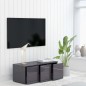 TV-Schrank Hochglanz-Grau 80x34x30 cm Holzwerkstoff TV-Schrank Hochglanz-Grau 80x34x30 cm Holzwerkstoff