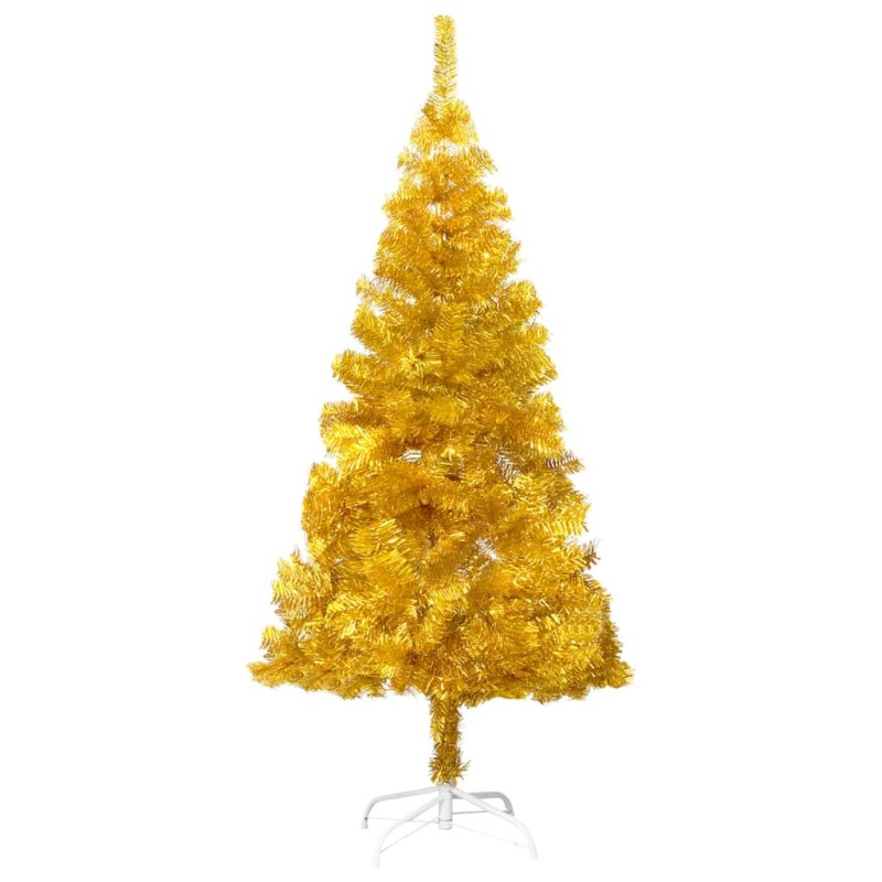 Künstlicher Weihnachtsbaum mit Ständer Golden 150 cm PET Künstlicher Weihnachtsbaum mit Ständer Golden 150 cm PET
