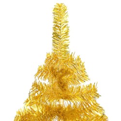 Künstlicher Weihnachtsbaum mit Ständer Golden 150 cm PET