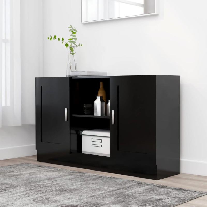Sideboard Schwarz 120x30,5x70 cm Holzwerkstoff Sideboard Schwarz 120x30,5x70 cm Holzwerkstoff