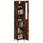 Highboard Räuchereiche 34,5x34x180 cm Holzwerkstoff Highboard Räuchereiche 34,5x34x180 cm Holzwerkstoff