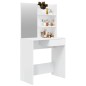 vidaXL Schminktisch mit Spiegel Hochglanz-Weiß 74,5x40x141 cm vidaXL Schminktisch mit Spiegel Hochglanz-Weiß 74,5x40x141 cm