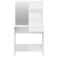 vidaXL Schminktisch mit Spiegel Hochglanz-Weiß 74,5x40x141 cm vidaXL Schminktisch mit Spiegel Hochglanz-Weiß 74,5x40x141 cm