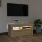 TV-Schrank mit LED-Leuchten Sonoma-Eiche 90x35x40 cm TV-Schrank mit LED-Leuchten Sonoma-Eiche 90x35x40 cm