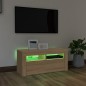 TV-Schrank mit LED-Leuchten Sonoma-Eiche 90x35x40 cm TV-Schrank mit LED-Leuchten Sonoma-Eiche 90x35x40 cm